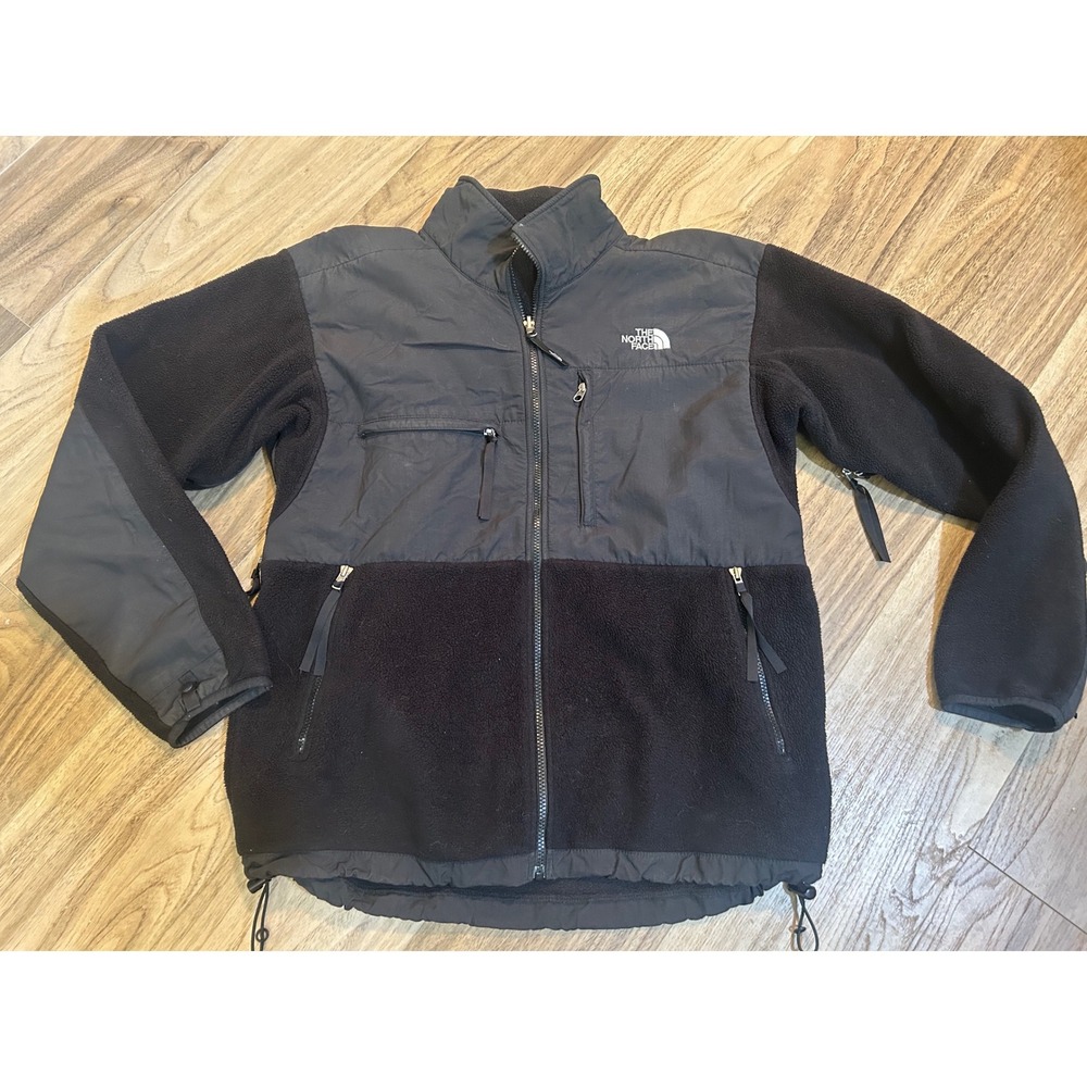 The North Face Denali Polartec Fleece Jacket Mens Large Black Full Zip Coat